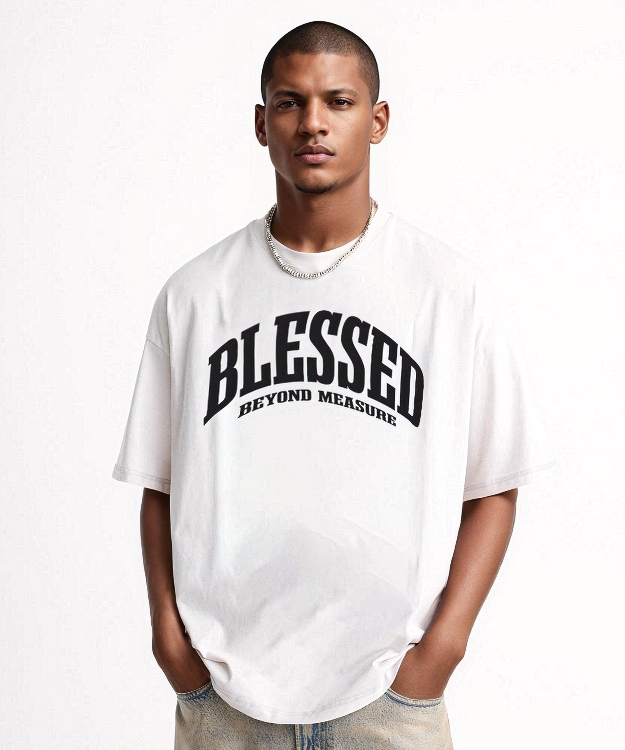 Blessed Beyond Measure White Men’s T-Shirt